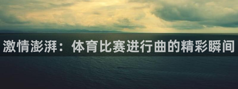激情澎湃：体育比赛进行曲的精彩瞬间